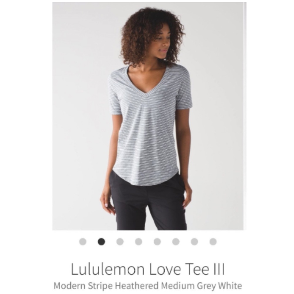 Lululemon Love Tee, size 4, stripes
